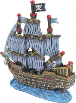 ORNAMENT GEZ.PIRATENSCHIP GEKLEURD 25CM