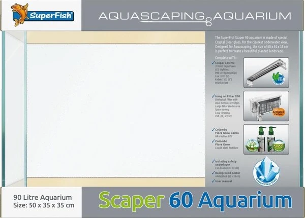 Superfish Scaper 60 Aquarium 50 X 35 X 35 Cm 4 Superfish Scaper 60 Aquarium 50 X 35 X 35 Cm - Afbeelding 2